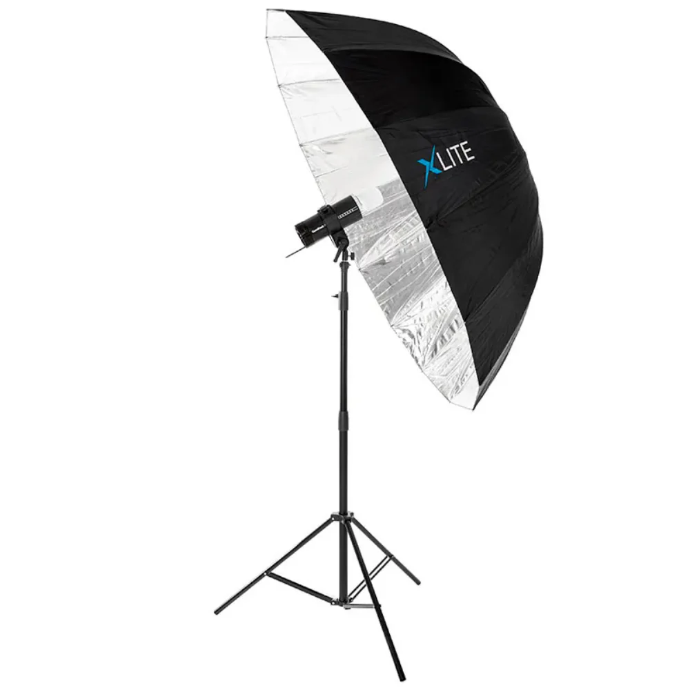 Xlite Deep Parabolic Black/Silver Umbrella - Image 4