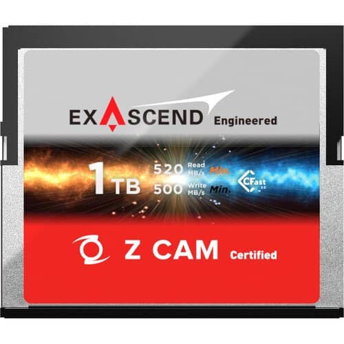 Z CAM EXASCEND 1TB CFast 2.0 520MB/s Memory Card