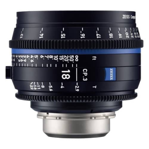 Zeiss CP.3 18mm T2.9 Feet Compact Prime Cine Lens for PL Mount