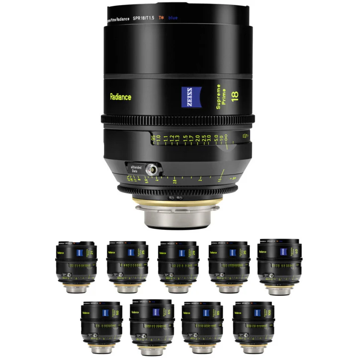 Zeiss Supreme Prime Radiance 11 Lens Set PL 18/21/25/29/35 /40/50/65/85/100/135mm Feet