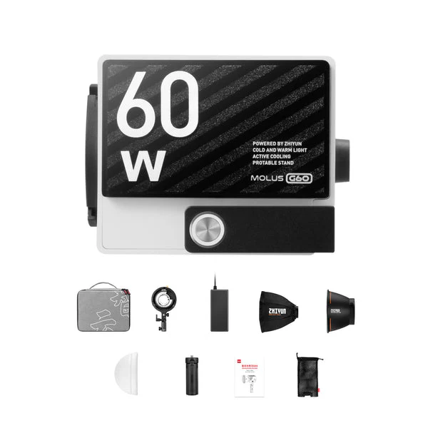 Zhiyun Molus G60 60W Bi-Colour Cob Light Combo - Image 3